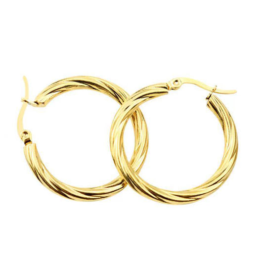 Gold Round Alloy Detail Geometric Pattern Earrings