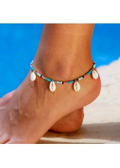 Beads Conch Detail Multi Color Anklet