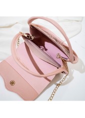 Snakeskin Print Chains Magnetic Pink Shoulder Bag