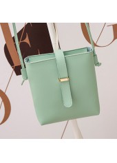 Spaghetti Strap Mint Green Hasp Shoulder Bag