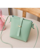 Spaghetti Strap Mint Green Hasp Shoulder Bag