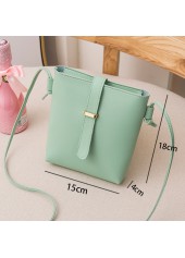 Spaghetti Strap Mint Green Hasp Shoulder Bag