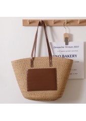 Contrast Light Camel Zip Shoulder Bag