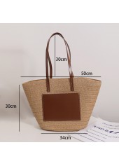 Contrast Light Camel Zip Shoulder Bag