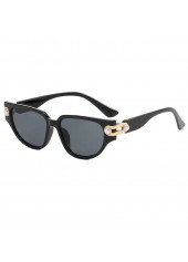 Cat Eye Black Pearl Square Sunglasses