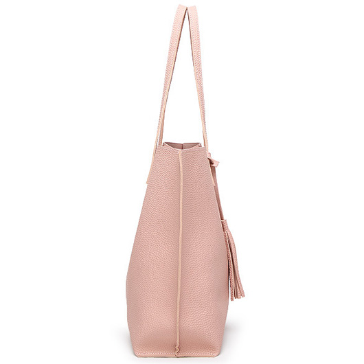 Tassel Magnetic Shoulder Light Pink Bag
