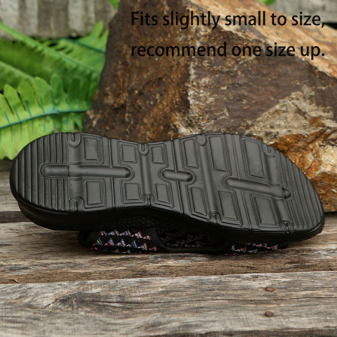 Black Peep Toe Geometric Print Low Heel Sandals