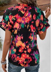 Dazzle Colorful Print Patchwork Multi Color Blouse