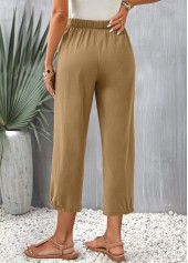 Light Coffee High Waisted Pocket Pants