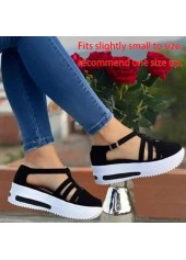 Closed Toe Low Heel Black Sandals