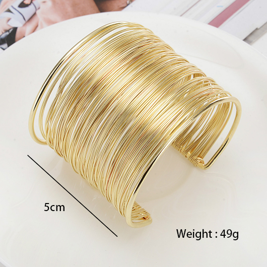 Gold Alloy Round Weave Design Bangle