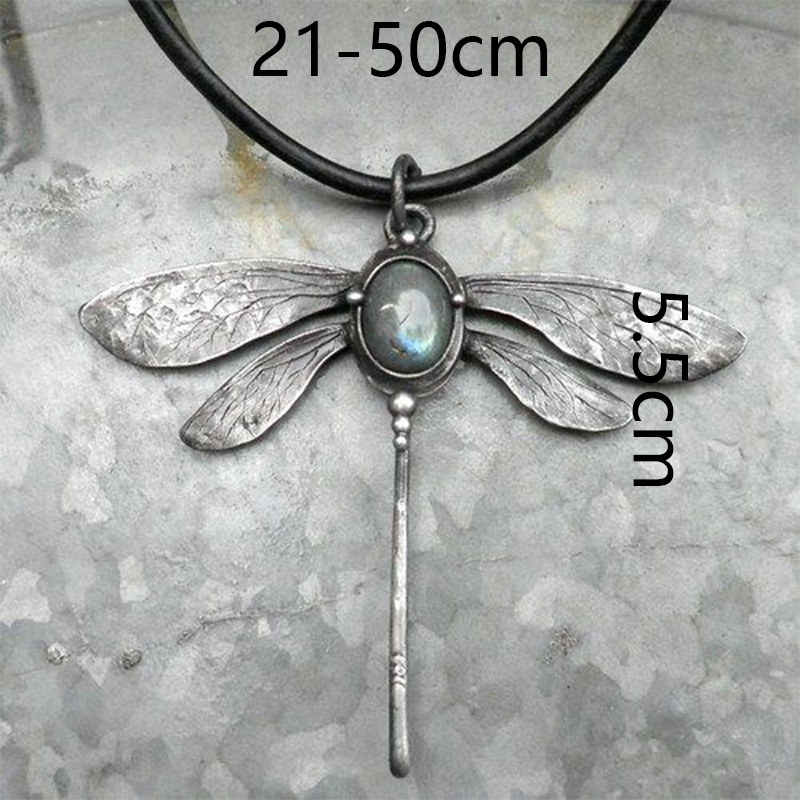 Dragonfly Design Alloy Retro Silver Necklace