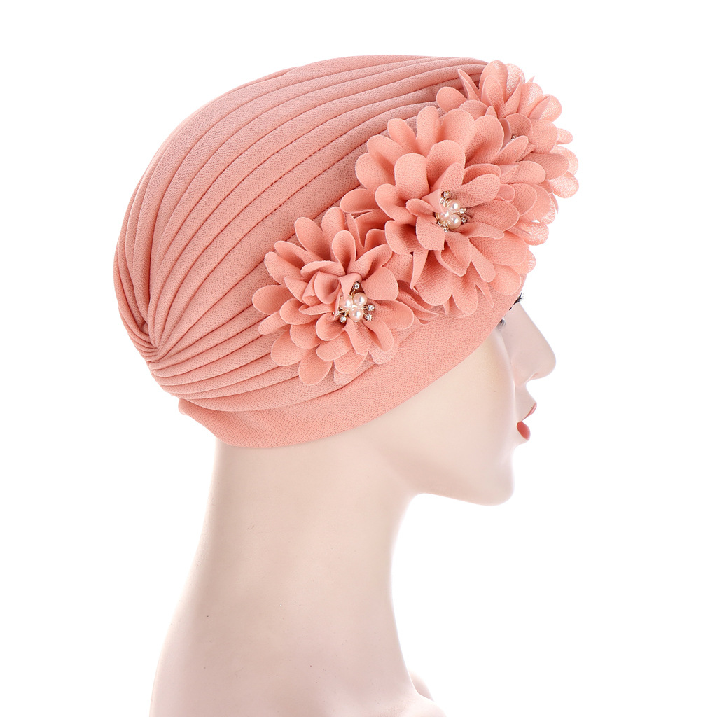 Cotton Hot Drilling Dusty Pink Turban Hat