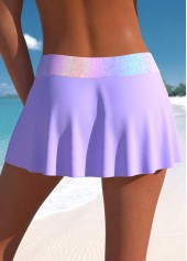 Mid Waisted Ombre Light Purple Pantskirt