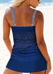 Mid Waisted Lace Navy Tankini Set