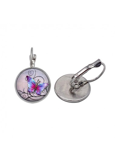 Silver Alloy Detail Round Design Earrings product