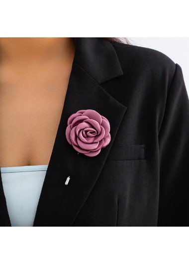 Stereoscopic Flowers Design Pink Rose Brooch product
