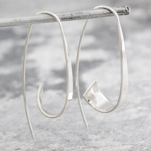 Silvery White Asymmetric Design Alloy Earrings