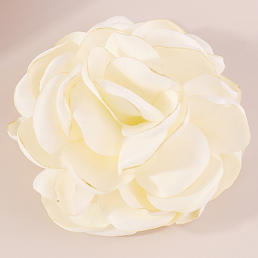 Stereoscopic Flowers Design Beige Rose Brooch