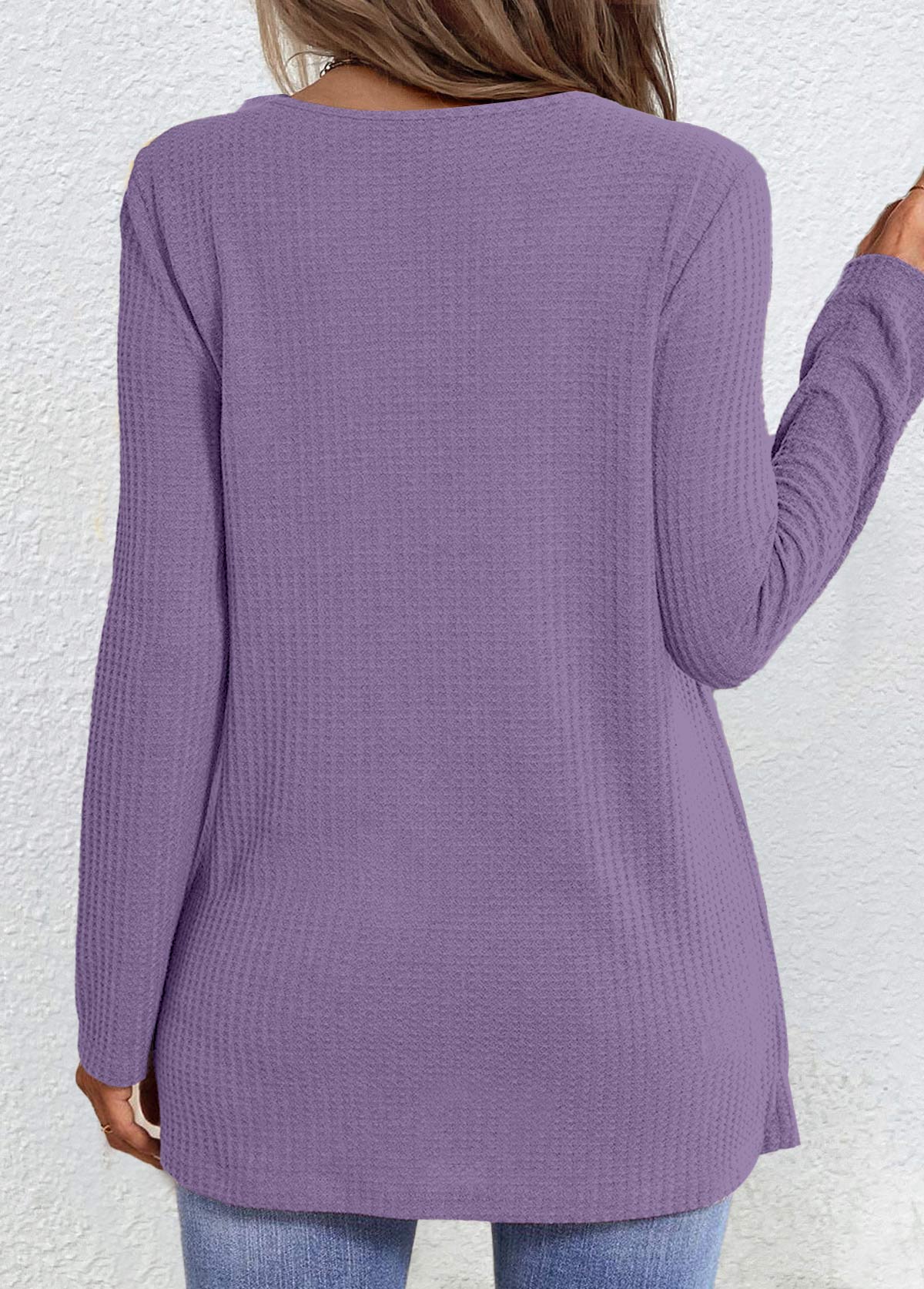 Plus Size Purple Fake 2in1 T Shirt