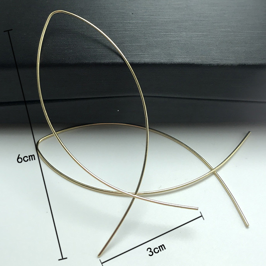Golden Alloy Criss Cross Design Earrings