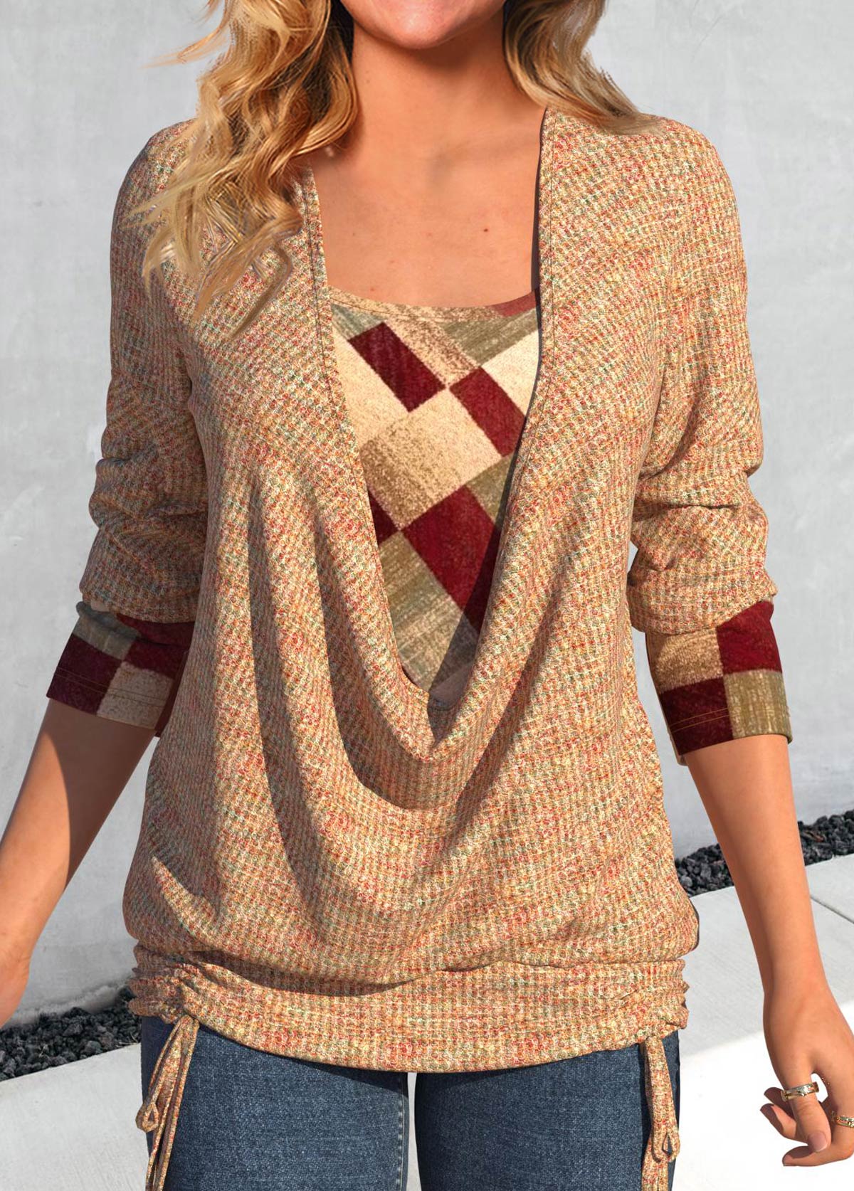 Mosaic Colorful Print Pattern Women's Sweatshirt