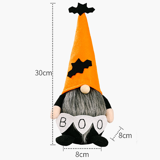 Halloween Print Bat Letter Orange Doll