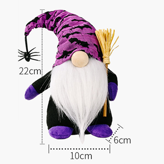 Halloween Print Spider Bat Purple Doll