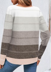 Round Neck Button Multi Color T Shirt