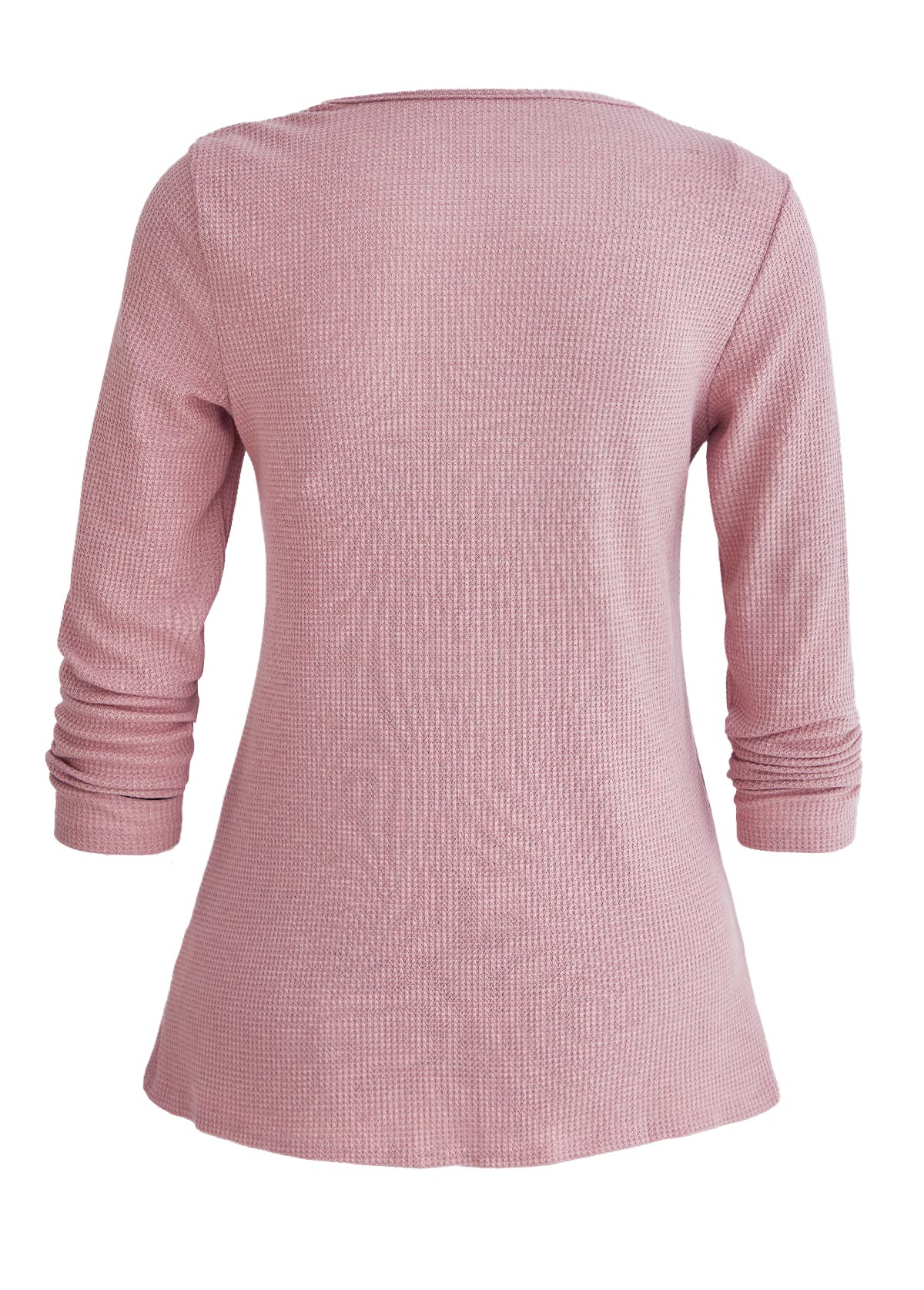 Plus Size Pink Fake 2in1 Plaid T Shirt