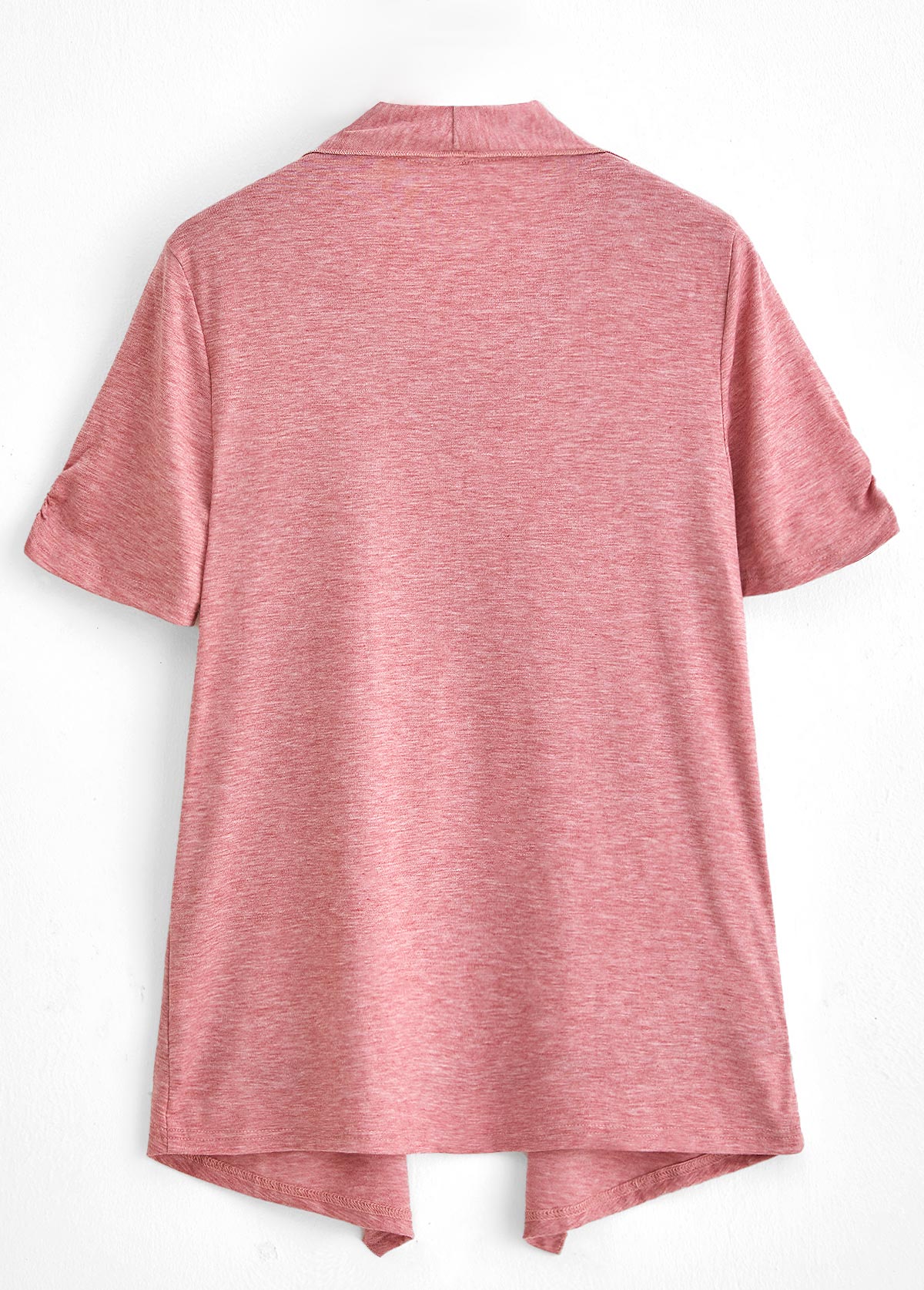 Random Floral Print Fake 2in1 Pink T Shirt