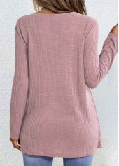 Plaid Dusty Purple Long Sleeve Fake Two Piece Twinset