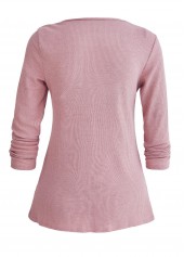 Plaid Dusty Purple Long Sleeve Fake Two Piece Twinset