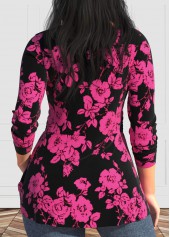 Heart Collar Valentine's Day Twist Hot Pink T Shirt