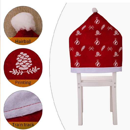 Hairball Christmas Print Red Chairs Cover