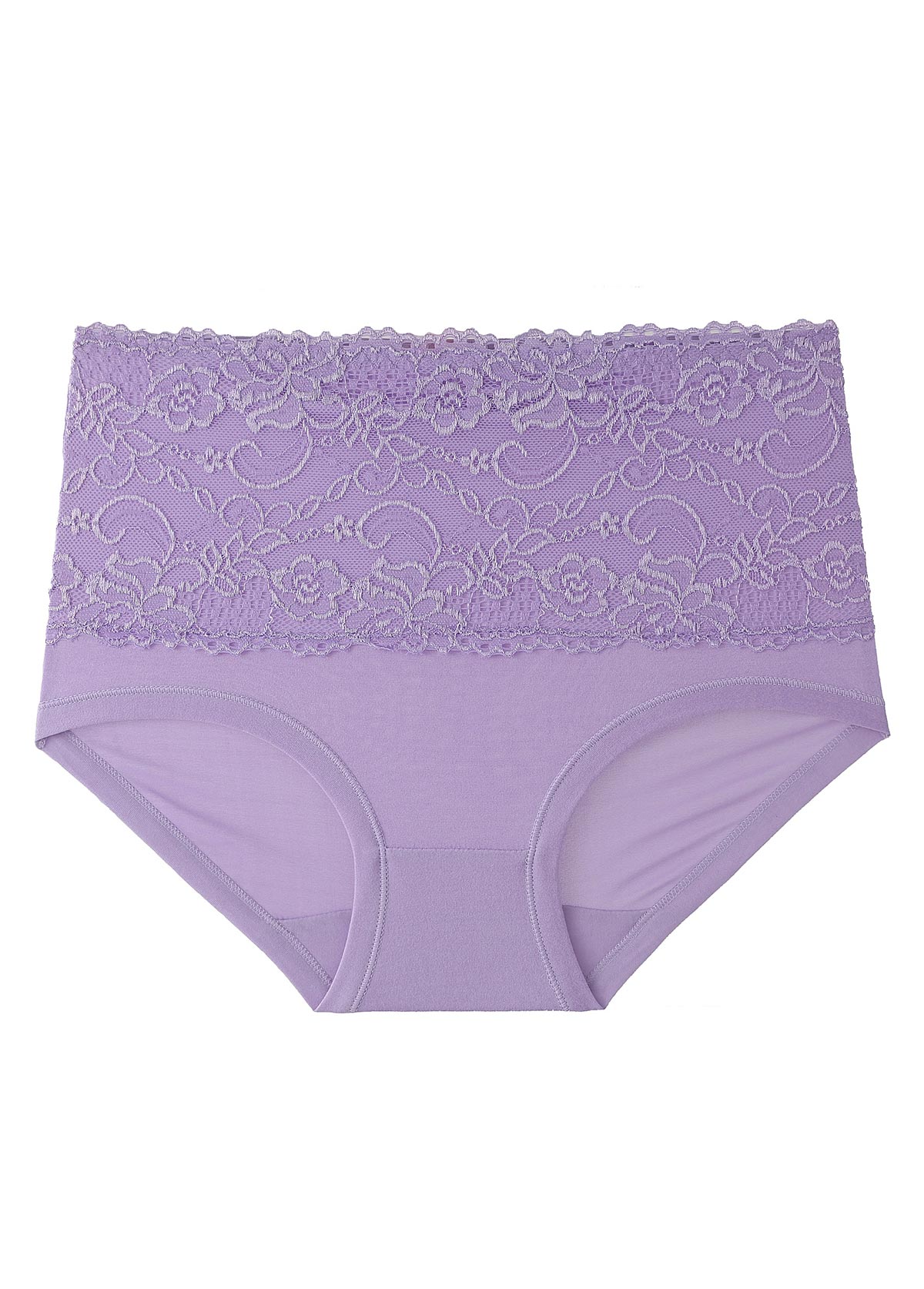 Light Purple High Waisted Lace Patchwork Panty