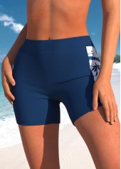 High Waisted Navy Plus Size Criss Cross Tankini Set