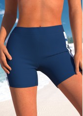 High Waisted Navy Plus Size Criss Cross Tankini Set