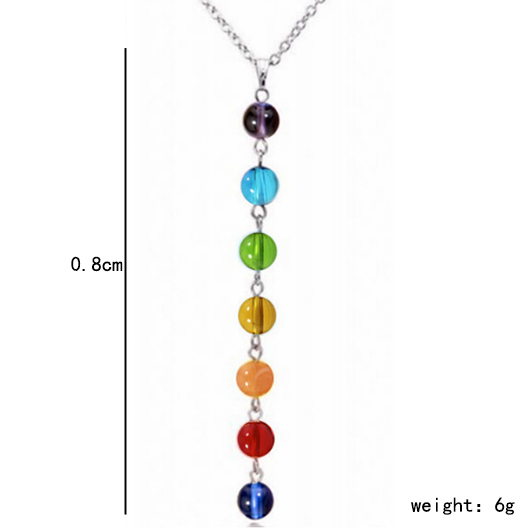 Multi Color Bead Alloy Patchwork Necklace