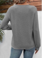 Floral Print Patchwork Dark Grey Long Sleeve Sweatshirt