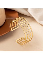 Greek Gold Key Round Alloy Bangle