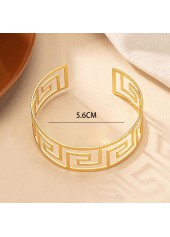 Greek Gold Key Round Alloy Bangle