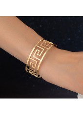 Greek Gold Key Round Alloy Bangle