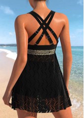 Lace Black Tankini Set