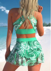 Paisley Print Mint Green Bikini Set