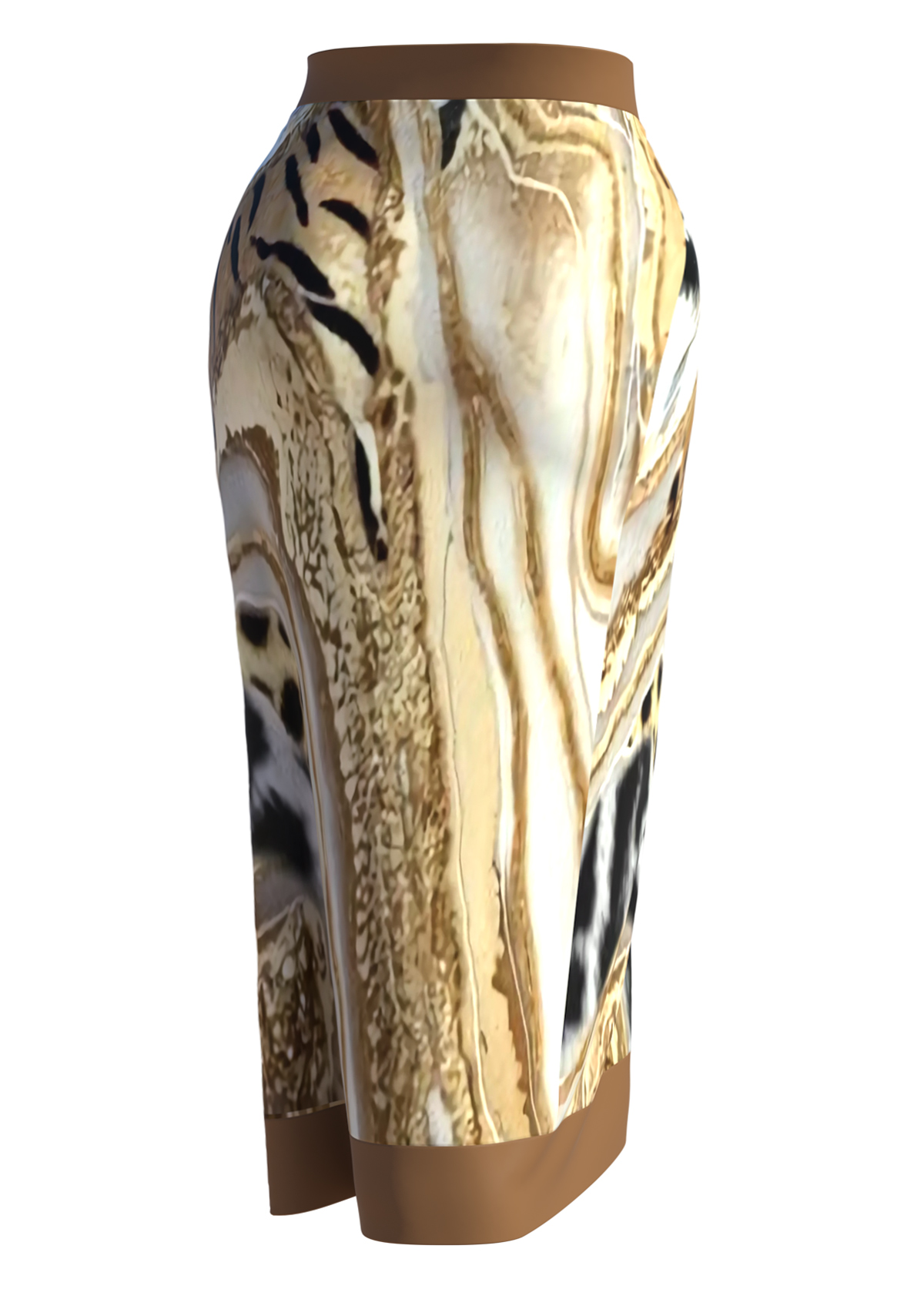 Tie Marble Print Dark Camel One Piece Swimwear | Rosewe.com - USD $35.98