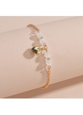 Gold Color Round Alloy Detail Anklet