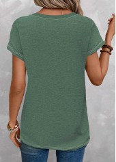 Saint Patrick's Day Print Green Short Sleeve T Shirt