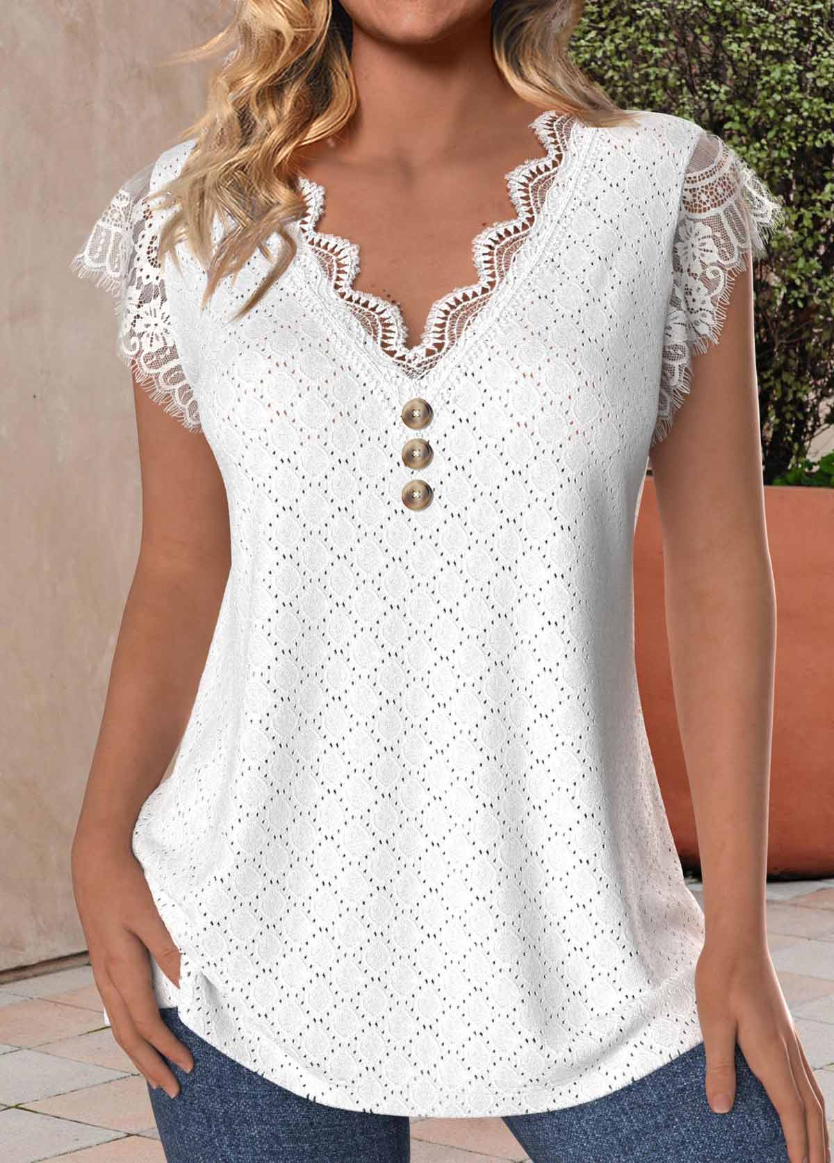 Tan/White Wensel Top main image 0