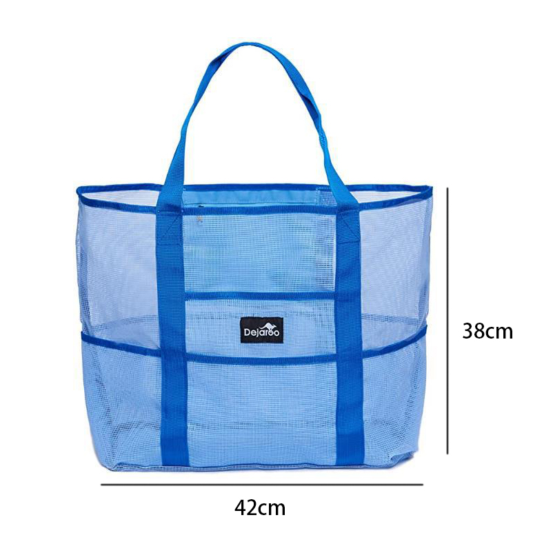 Blue Open Hand Mesh Design Pocket Bag